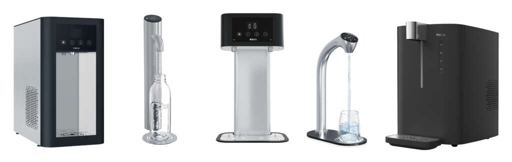 BRITA mains water dispenser reducing office plastic bottle waste