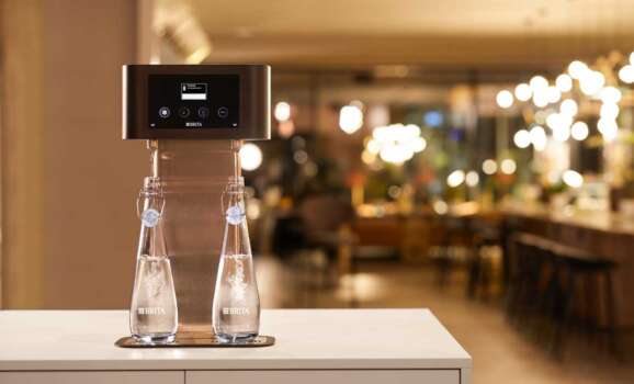 BRITA Top Pro water dispenser countertop model in a modern UK office