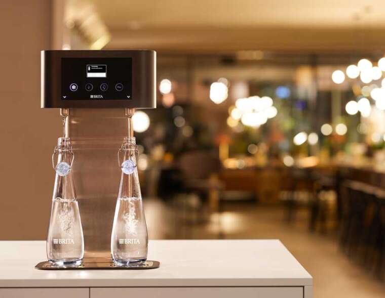 BRITA Top Pro water dispenser countertop model in a modern UK office