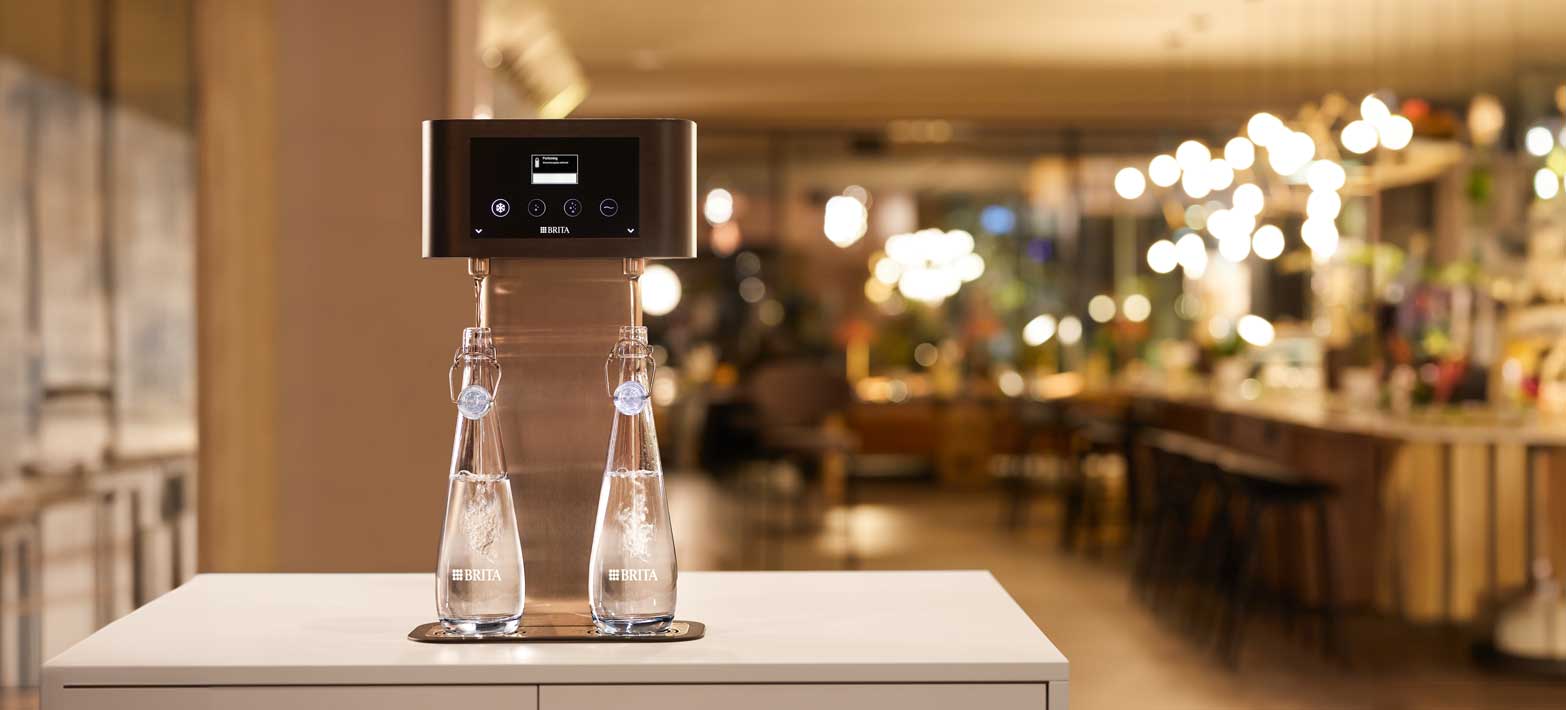 BRITA Top Pro water dispenser countertop model in a modern UK office