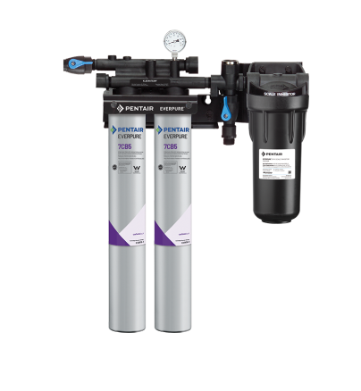 Everpure Kleensteam dual-cartridge water filtration system for commercial steamers
